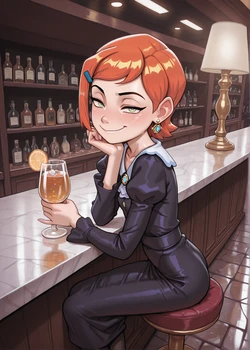 [Ammonitex / Amonnex] Gwen at Bar [AI Generated]