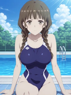 [Kurohime] 押水菜子（競泳水着）[AI Generated]
