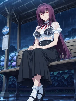[Kurohime] スカサハ（雨のバス停）[AI Generated]