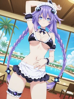 [Kurohime] パープルハート（メイドビキニ）[AI Generated]