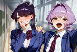 [MOKIIIMOKIII] Komi Shouko X Osana Najimi [AI Generated]