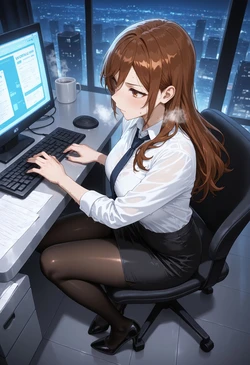 [LewdCreationAI] Kyouko Hori 堀京子 | Office Work [86] (Patreon) [AI Generated]