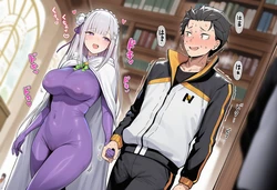 [Efesto90] エミリア(リゼロ) - Subaru x Emilia [AI Generated]