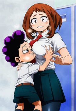 [ani-ani]mineta+2α uraraka[AI Generated]