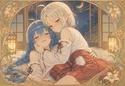[Ten Labs/Amakawa is reflecting./TengaWa 修行中] [Mushoku Tensei] Rudy's Wish Fulfilled - Sylphiette & Roxy's Sweet Dedication ♪ Melting Double Service & Happy Threesome  230p [AI Generated]
