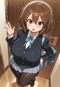 [nankoai] Yui Hirasawa- 平沢唯 (K-On!) -req-uniform-living.room-bedroom- (Patreon) [AI Generated]