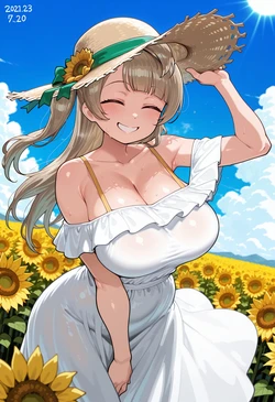 [nankoai] Kotori Minami -南ことり-sundress-bus.stop-outdoors-rain- (Patreon) [AI Generated]