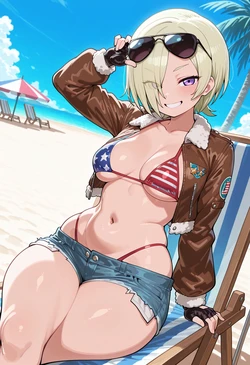 [nankoai] Mia Taylor- ミア・テイラー -req-american.bikini-denim.shorts-beach-beach.house-4thJuly-BBC- (Patreon) [AI Generated]
