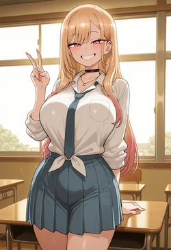 [nankoai] Marin_Kitagawa-req-uniform-indoors-rooftop-recording-BBC-NTR [AI Generated]