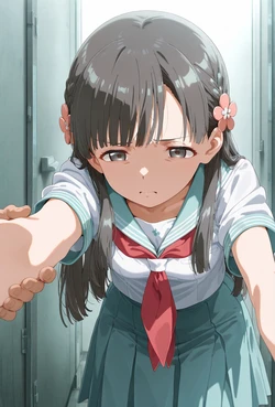 [ふぁあびぃ] 学校にいる紗枝穴 [AI Generated]