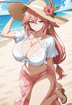 [Azurline] Yae Miko (Genshin Impact) #4 [AI Generated]