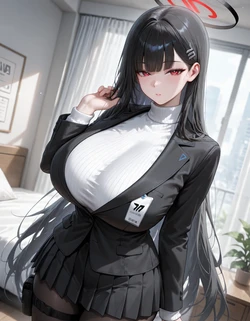 (mirai art) Tsukatsuki Rio 調月リオ (blue archive) [AI Generated]