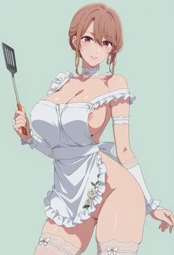 [Meowu laha/MeowLucy] Miyako Saitou | Naked Apron (Patreon) [AI Generated]