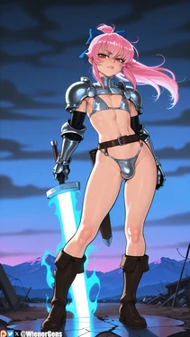 [WienerGens] Ashley holds a huge sword [AI Generated]