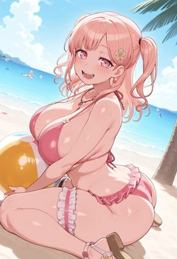 [nankoai] Hiromachi Nanami - 広町 七深 -(Bang Dream!)-req-swimsuit-bikini-beach-encounter.loss- (Patreon) [AI Generated]