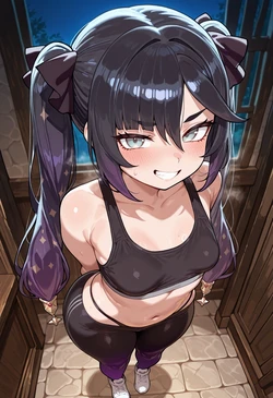 [nankoai] Mona Megistus - アストローギスト・モナ・メギストス(Genshin Impact)-req-sports.bra-leggings-bedroom-hilichurl-BBC-NTR- (Patreon) [AI Generated]