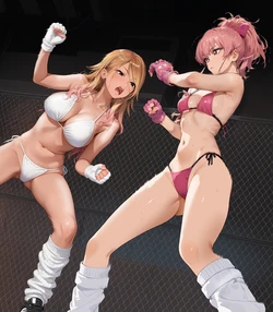 ギャル系アイドルバーリトゥード【城ケ崎美嘉VS和泉愛依) 前編 _ Patreon [AI Generated]