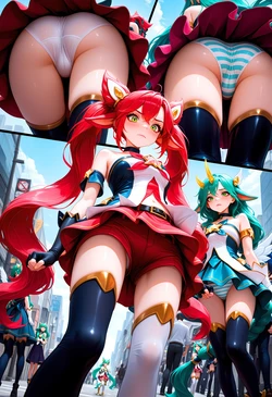 [Cdesu] League of Legend 英雄联盟 - Star Gurdian Soraka & Jinx ジンクス と ソラカ Tentacles & Machine [AI Generated]