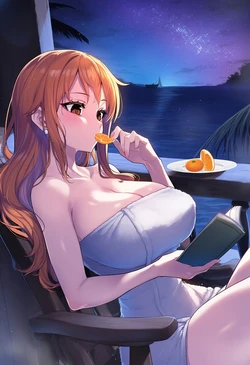 [qr] Nami Masturbating (One Piece) [AI Generated]