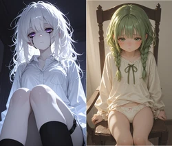 [AI Generated] cold girl and warm girl Brand89