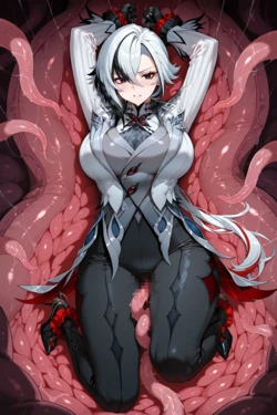 [neruton] アルレッキーノ Arlecchino 触手 tentacles [AI Generated]