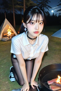 [DreamMaker] No.242 Going Camping with Korean Girlfriend [AI Generated]