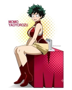 Midoriya Izuku es Momo Yaoyorozu [AI Generated]