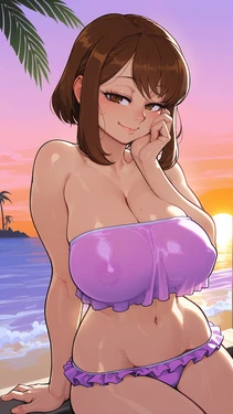[wienergens] Ochaco Uraraka - Sunset Bikini [AI Generated]