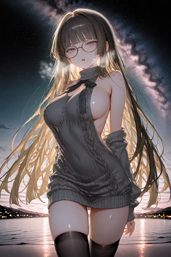 [Hahahane] Virgin killer sweater hangs low [AI Generated]
