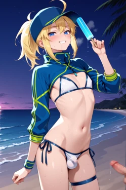[neruton] 謎のヒロインXX MysteriousHeroineXX 男の娘 femboy [AI Generated]