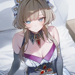 Genshin impact Colombina x Sandrone [AI Generated]