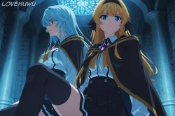 [LoveHUwU] Lihanna and Elfaria [ NTR | 3p | pregnant] | Tsue to Tsurugi no Wistoria [AI Generated]