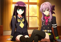 [LoveHUwU] Benio Adashino and Shinoa Hiiragi [ NTR | 3p | pregnant ] | Sousei no Onmyouji | Owari No Seraph [AI Generated]