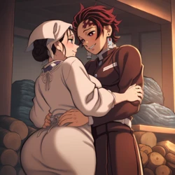 [Viol] Kamado Kie x Tanjirou 2 (Patreon) [AI Generated]