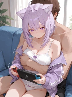 [Kumonogatari] Nekomata Okayu (Hololive) (Extended Ver.) (Patreon) [AI Generated]