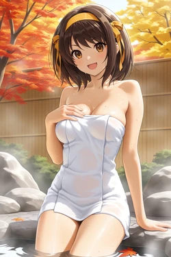 (Sayaka) [Request] Haruhi Suzumiya | Onsen (35P) (Patreon) [AI Generated]