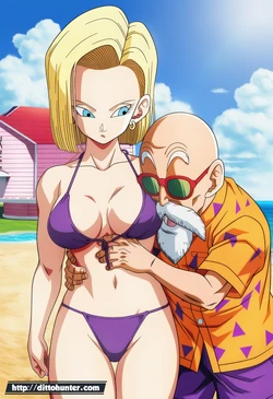 [Ditto Seeker] BEA - Android 18 & Master Roshi (Dragon Ball Z) The Secret Heat of Kame House [Ai Generated]