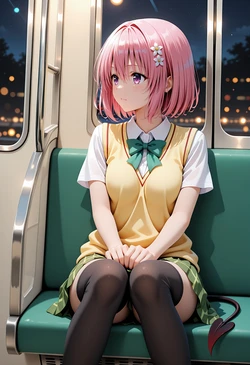 電車内で痴〇され犯●れた悪魔美少女[AI Generated]