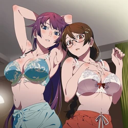 [Pixiv]Mistel Noir 戦場ヶ原ひたぎ＆羽川翼 [AI Generated]