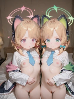 [AI Generated] 才羽绿＆才羽桃