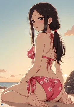 [Pakfaia] sakurai touko beach [AI Generated]