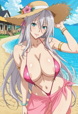 [Meowu laha/MeowLucy] Rossweisse | Slingshot Bikini 🤍🧁 (Patreon) [AI Generated]