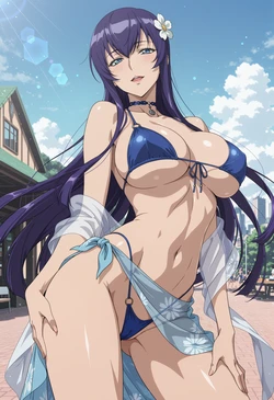 [Meowu laha/MeowLucy] Saeko | Bikini 🌼💙 (Patreon) [AI Generated]