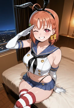 [Nankoai] Chika Takami -Shimakaze Cosplay -Lovehotel (Love Live! Sunshine!!) [AI Generated]