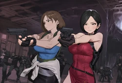 [Patreon] (yourojisan) Jill Valentine & Ada Wong x OLDMEN (AI Generated)