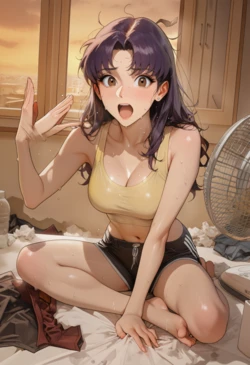 Hot summer - Misato x Shinji [AI generated]