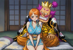 [Sira] Nami X Orochi - Manga style / ナミ × オロチ - 漫画風 [AI Generated]