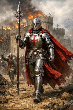 [DMGArtAI] Knight resolve [AI Generated]