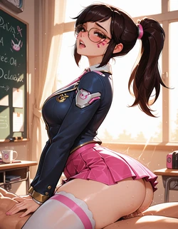 Carmin Roux) D.VA OVERWATCH Academy Girl ( AI GENERATED ) P4 [AI Generated]