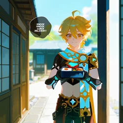 [Cornelia_winterhowl] Yoimiya X Aether [AI Generated]
